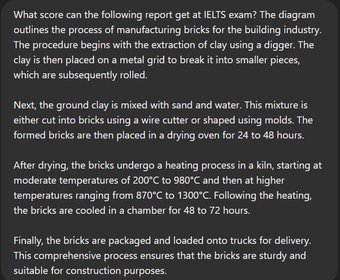 ChatGPT can give an accurate estimation of exam essays with a detailed score breakdown and recommendations